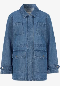 Jeansjacka med dragkedja