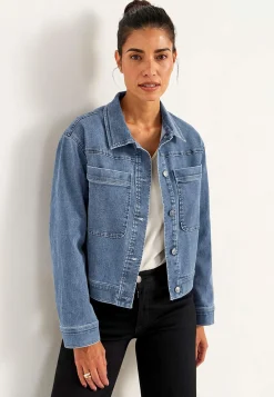 Jeansjacka med stretch