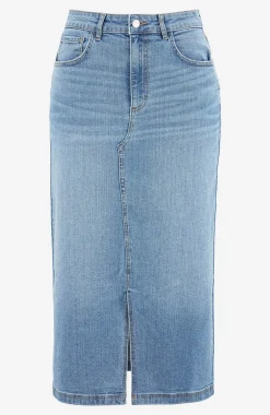 Jeanskjol med slits fram