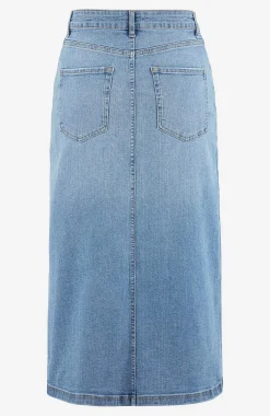 Jeanskjol med slits fram