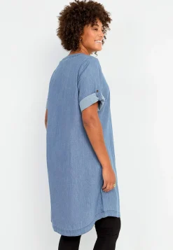 Jeansklänning i mjuktvättad denim