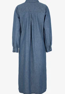 Jeansklänning med sidofickor