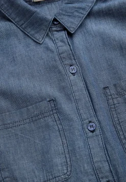 Jeansklänning med sidofickor
