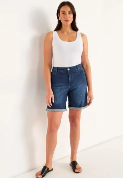 Jeansshorts med bekväm stretch