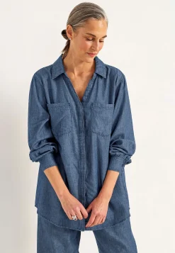 Jeansskjorta med knappar