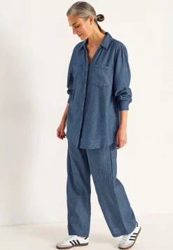 Jeansskjorta med knappar