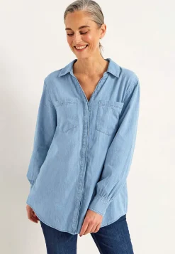 Jeansskjorta med knappar