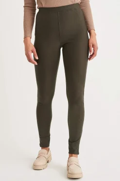 Leggings i trikå med stretch-twill