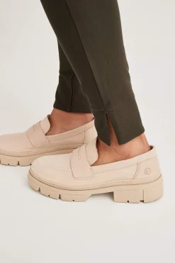 Leggings i trikå med stretch-twill