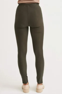 Leggings i trikå med stretch-twill