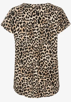 Leopardmönstrad viskosblus