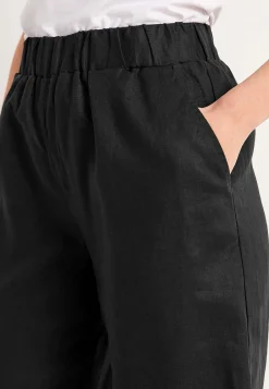 Linneshorts Premium med resår i midjan