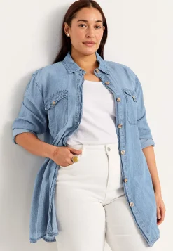 Lång jeansskjorta