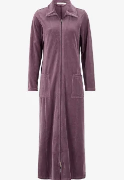 Lång morgonrock i velour Wilma