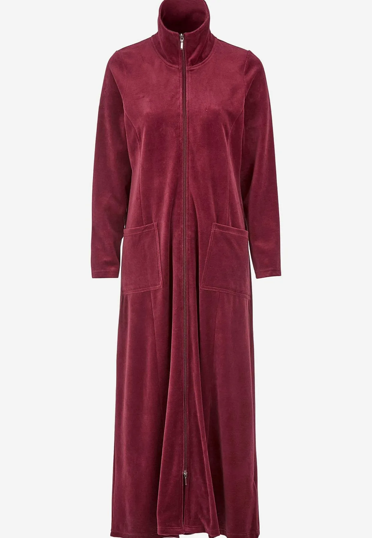 Lång morgonrock i velour Wilma