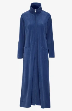 Lång morgonrock i velour Wilma