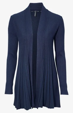 Lång, ribbad cardigan Claudisse