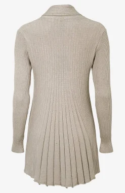 Lång, ribbad cardigan Claudisse