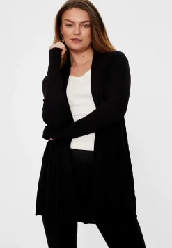 Lång, ribbad cardigan Claudisse