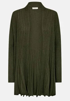 Lång, ribbad cardigan Claudisse