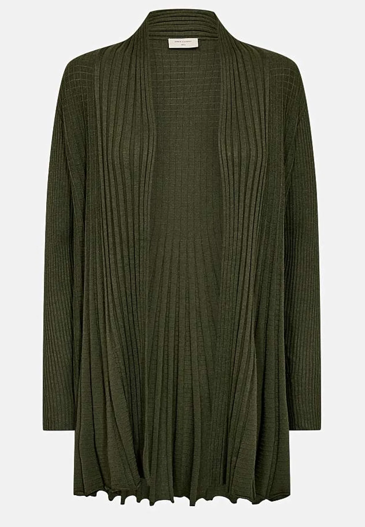 Lång, ribbad cardigan Claudisse