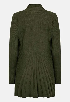 Lång, ribbad cardigan Claudisse