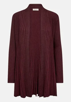 Lång, ribbad cardigan Claudisse