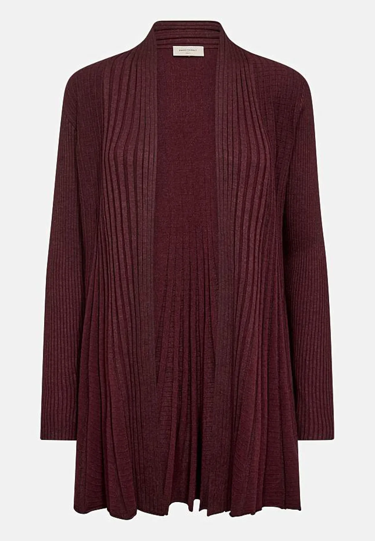 Lång, ribbad cardigan Claudisse