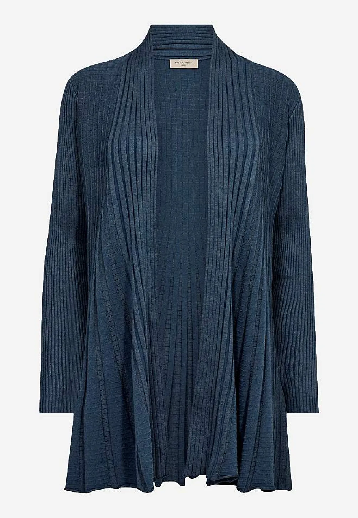 Lång, ribbad cardigan Claudisse