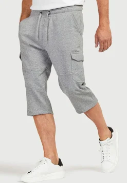 Långa svettisshorts med cargofickor