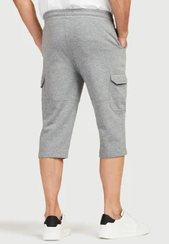 Långa svettisshorts med cargofickor