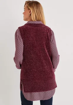 Mjuk väst i chenille