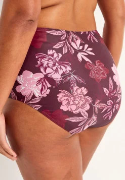 Mönstrad bikinitrosa med hög midja