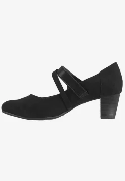 Pumps med remmar
