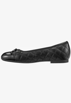 Quiltad ballerinasko i skinn