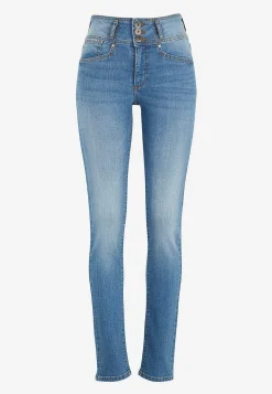 Raka jeans med hög midja