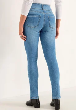 Raka jeans med hög midja