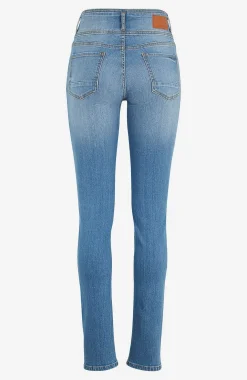 Raka jeans med hög midja