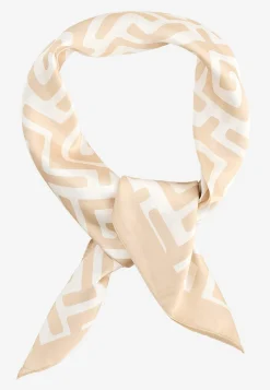 Scarf i mönstrad satäng
