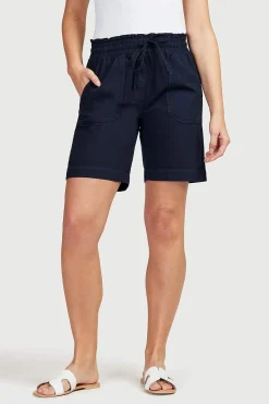 Shorts i tvättad bomull