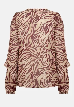 Skir blus med volanger