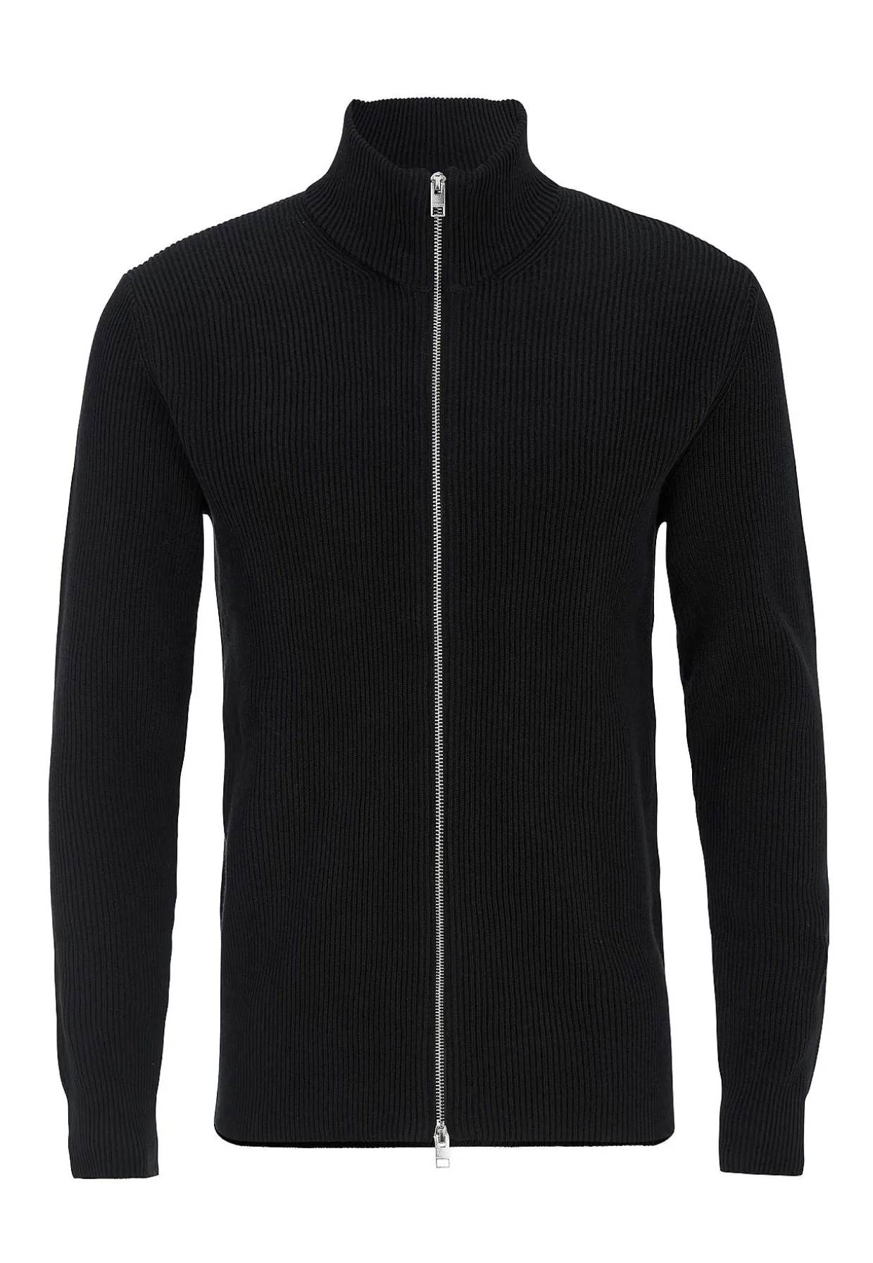 Stickad cardigan med dragkedja