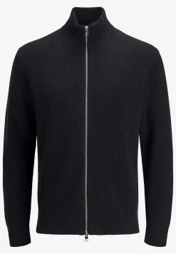Stickad cardigan med dragkedja