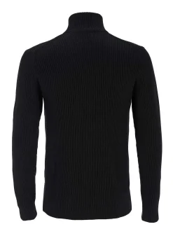 Stickad cardigan med dragkedja
