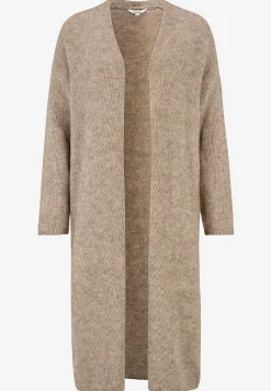 Stickad, lång cardigan