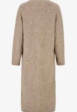 Stickad, lång cardigan
