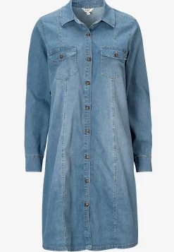 Stretchig jeansklänning