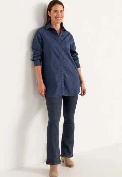 Stretchig tunika i denim
