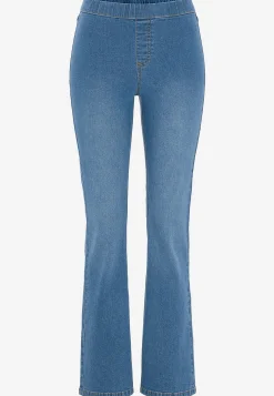 Stretchiga jeggings med bootcut