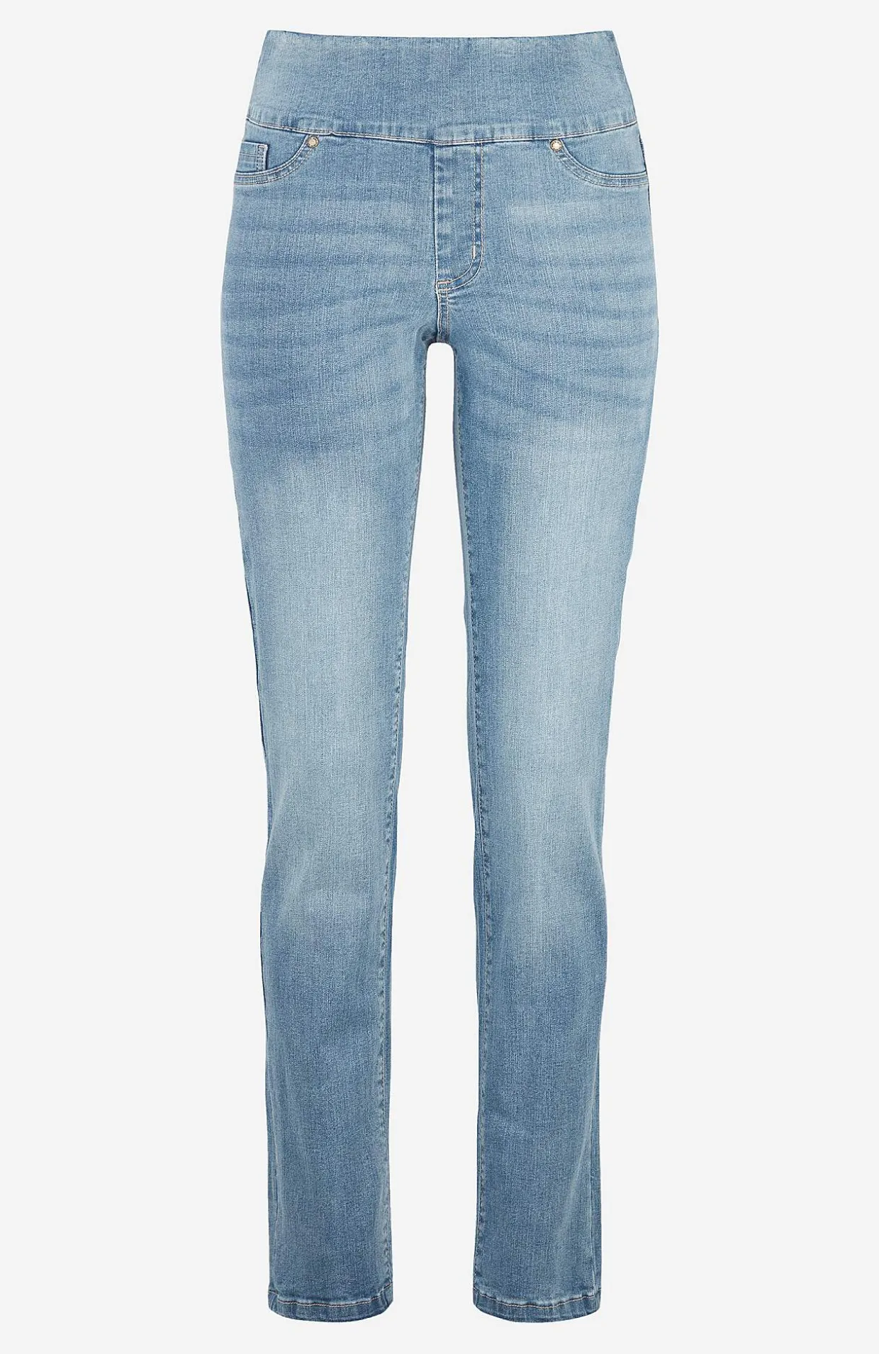 Stretchiga jeggings med hög resårmidja Elin